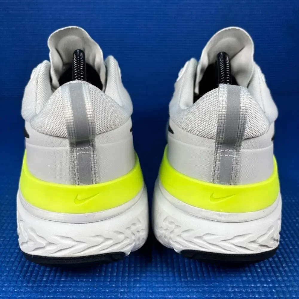 🔴 Nike React Miler Men Size 12.5 Grey Yellow Athletic Running Shoes CW1777-005